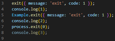 TypeScriptでprocess.exit()ラッパーの後をデッドロジック扱いにする